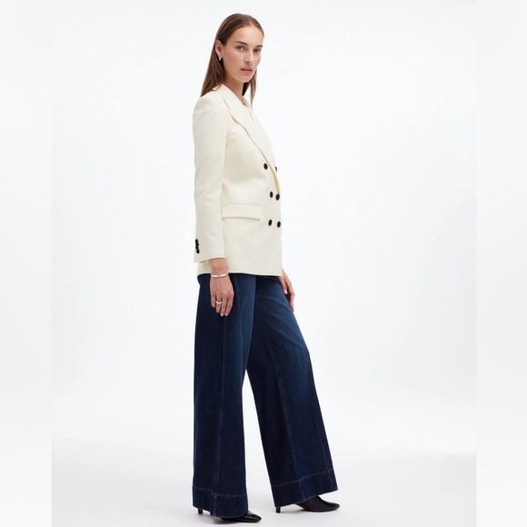MADEWELL Tuxedo Blazer in Winter White $238 NT118 wardrobe staple size 4 NEW - Picture 4 of 17